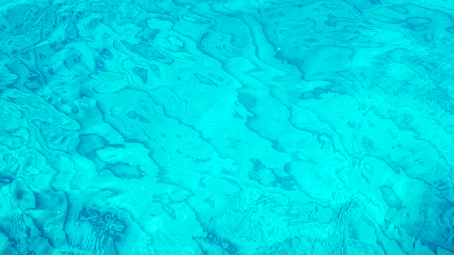 A blue water background with some white spots
